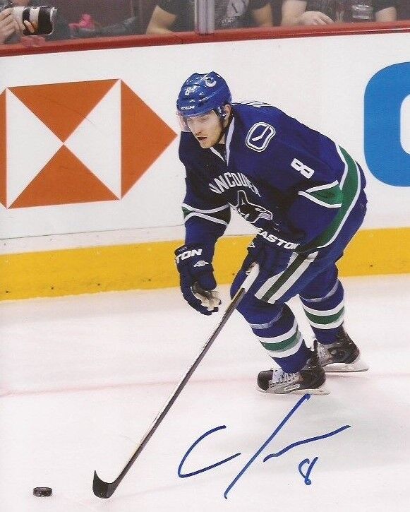 Christopher Tanev signed Vancouver Canucks 8x10 Photo Poster painting autographed 2