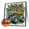 Féroce léopard suv-spécial en forme de diamant peinture-30 * 30cm