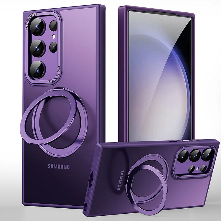 Suitable For Samsung S23 Series Phone Case 360 Rotating Magnetic Suction Bracket Protective Case
