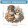 (US Local)Acrylic Special Shape Coffee 5D DIY Diamond Painting Dots Pendant for Window