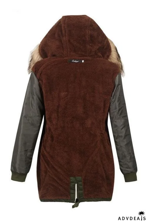 Fuzzu Drawstring Parka Coat