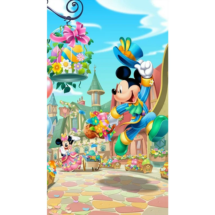 Mickey Mouse Shopping 45*80CM(Canvas) Full Round Drill Diamond Painting gbfke