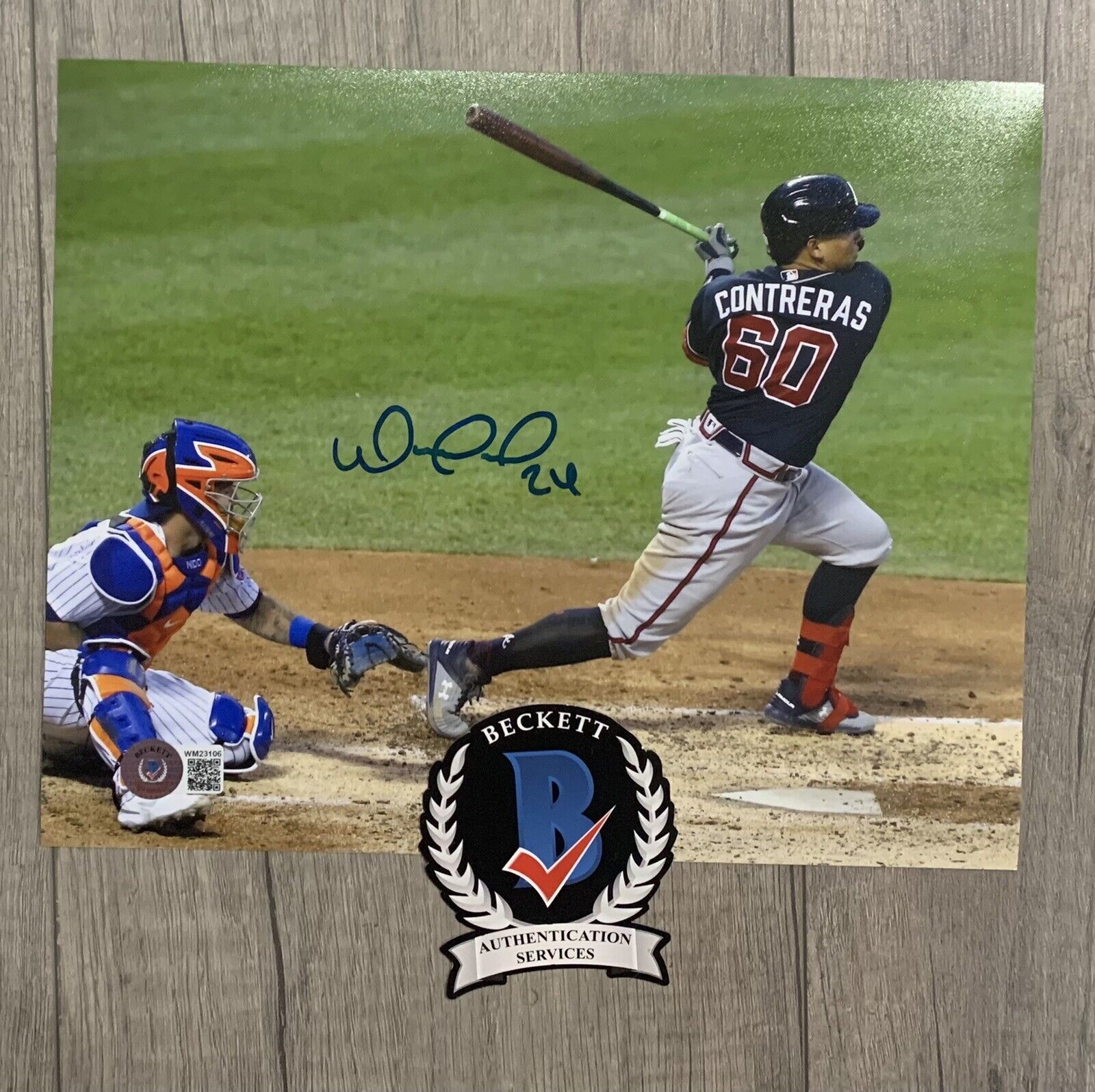 william contreras signed autographed 8 x 10 Photo Poster painting beckett coa braves