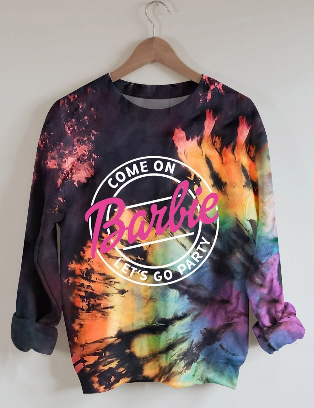 Barbie Let's Go Party Tie Dye Sweatshirt