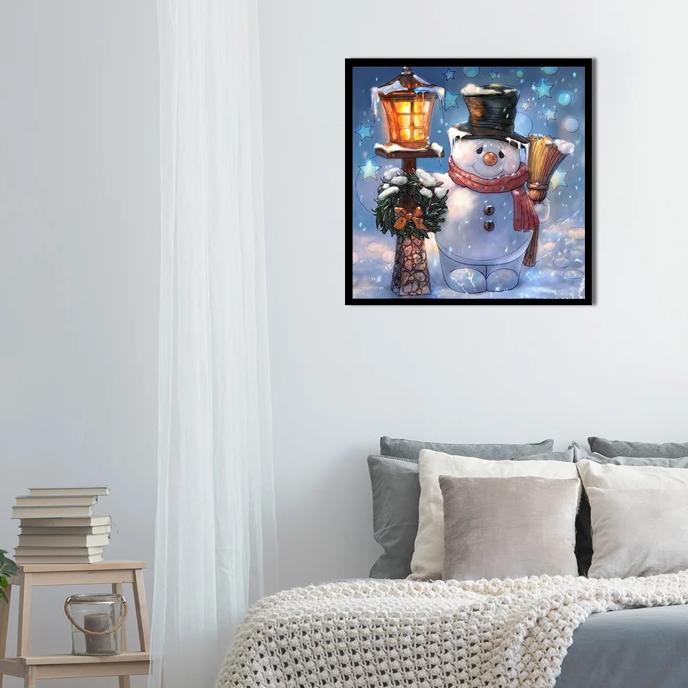 Diamond Painting - Full Round Drill - Snowman(30*30cm)