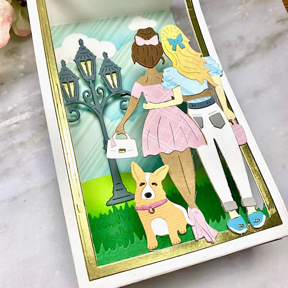 Nigikala Goddess Metal Cutting Dies Best Friends Diy Scrapbooking Photo Album Decorative Embossing Paper Card Crafts