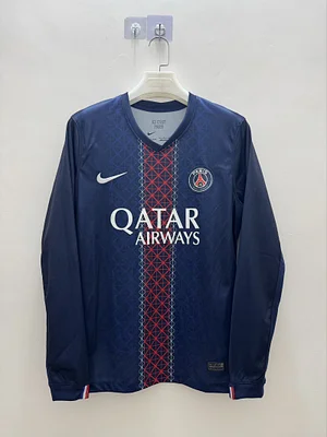 2025/2026 Long Sleeve Psg Paris Saint-Germain Home Football Shirt 1:1 Thai Quality