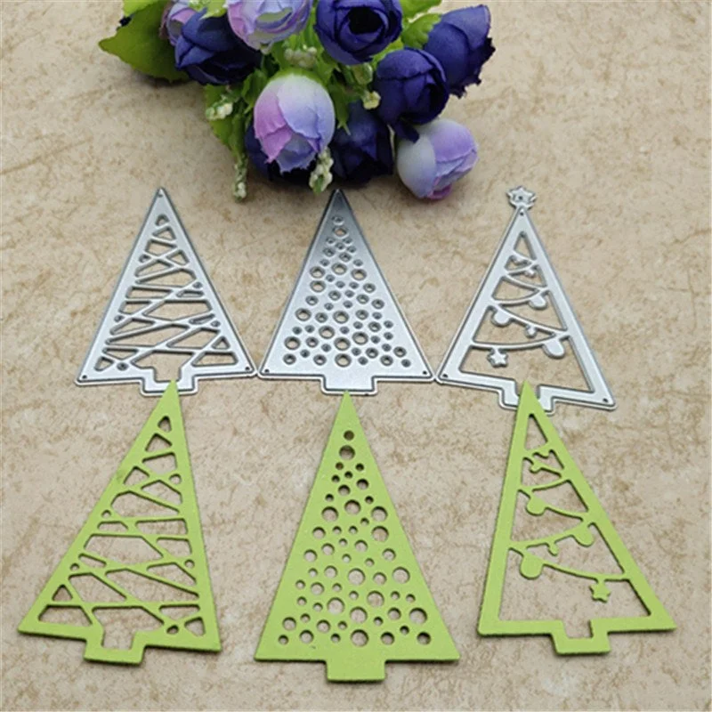 Christmas tree Cutout Metal Cutting Dies Stencils Die Cut for DIY Scrapbooking Album Paper Card Embossing