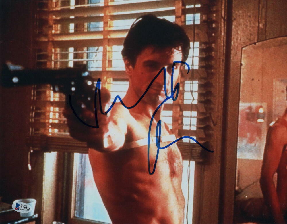 ROBERT DENIRO SIGNED AUTOGRAPH 11x14 Photo Poster painting - TAXI DRIVER, RAGING BULL, BECKETT C