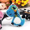 Bead Embroidery - Dinosaur Beaded Counted Cross Stitch Keyring