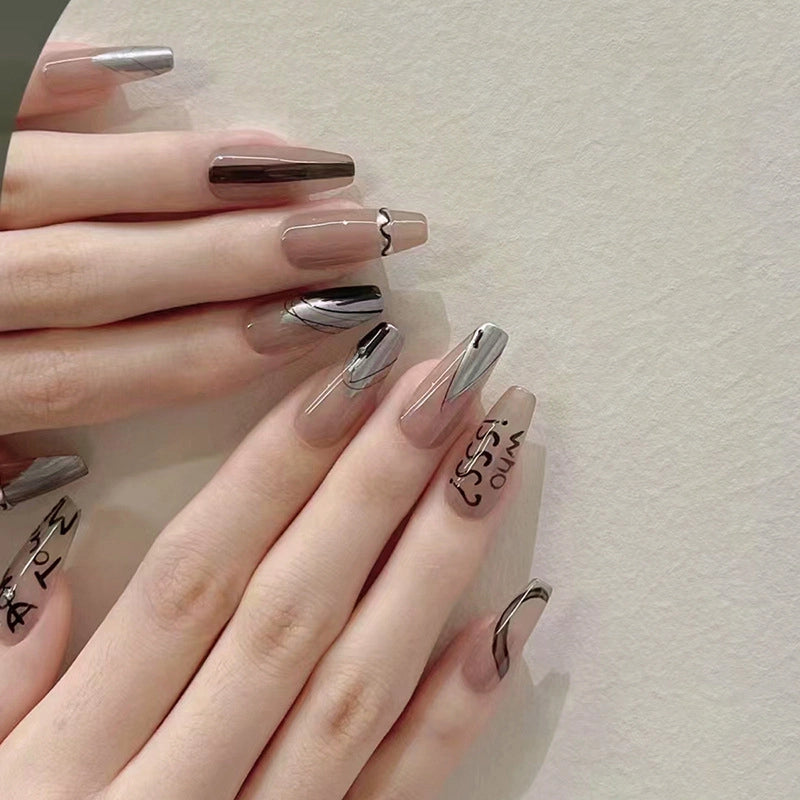 New Popular Simple Wearable Nail Patch 24 Pieces Boxed Pure Desire Style High Sense Factory Direct Sales