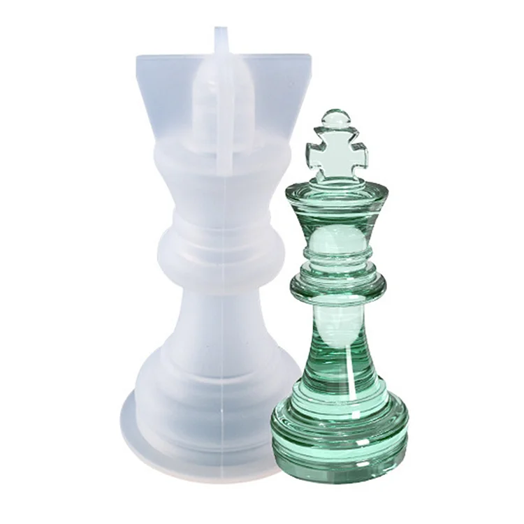 3D International Chess Pieces Mold DIY Chess Pieces Silicone Mould (King) gbfke