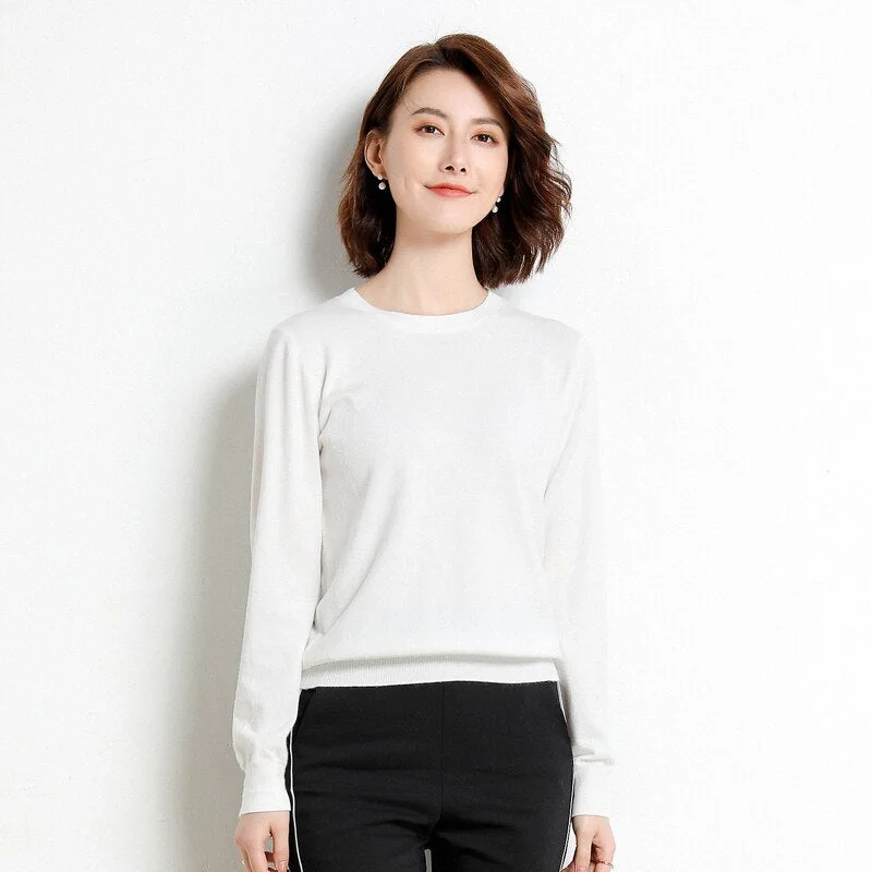 Ladies Cashmere Sweater Female Knitted Pullover Women Autumn Winter Sweaters Soft Wool Sweater Women Jumper O Neck Pull Femme