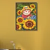 uk.everydayedeals Diamond Painting - Round AB Drills - Scarecrow in Sunflower(45*60cm)