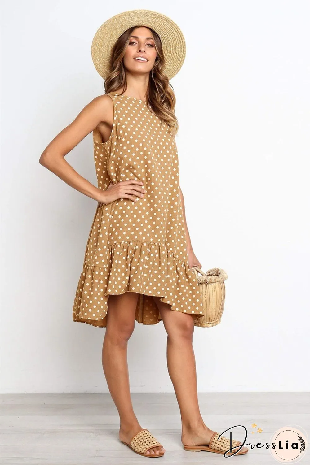 Printed Ruffled Women's Dress