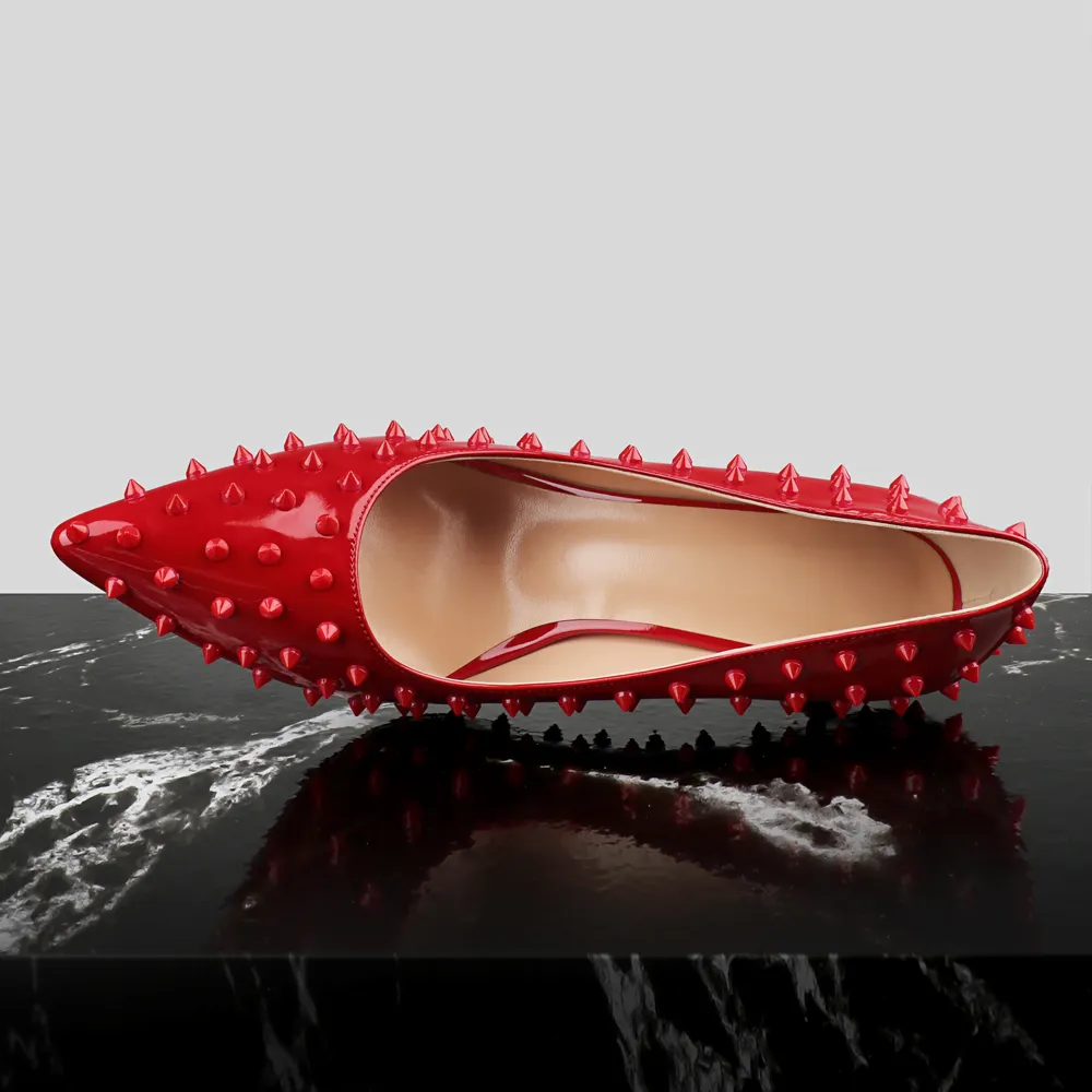 100mm/120mm Women's Red bottom High Heels Red Rivets Party Pumps High Heel Shoes
