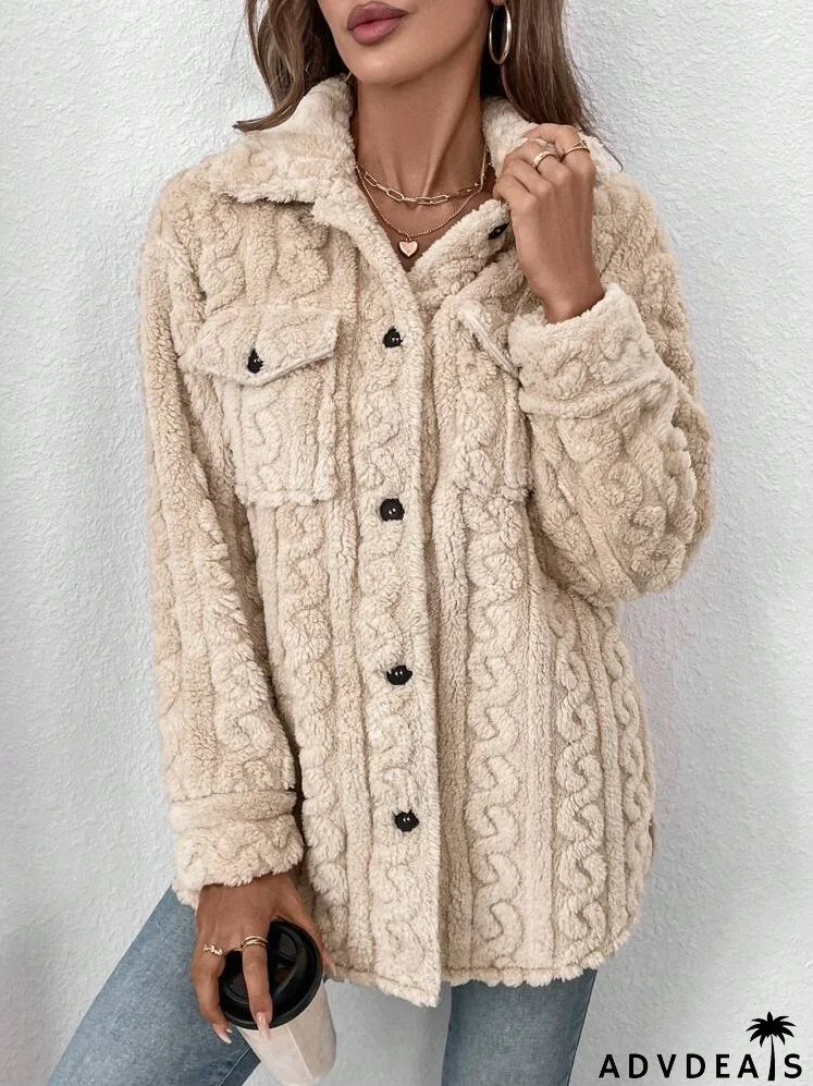 Coral Fleece & Flannel Ladies Regular Casual Warm Jacket, Fall/Winter