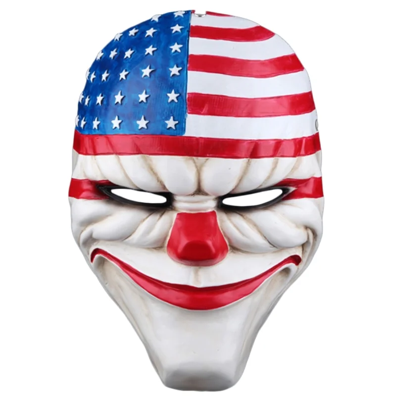 Halloween Mask Resin Halloween Festival Party US Flag Pattern Mask Halloween Mask Resin Halloween Festival Party US Flag Pattern Mask