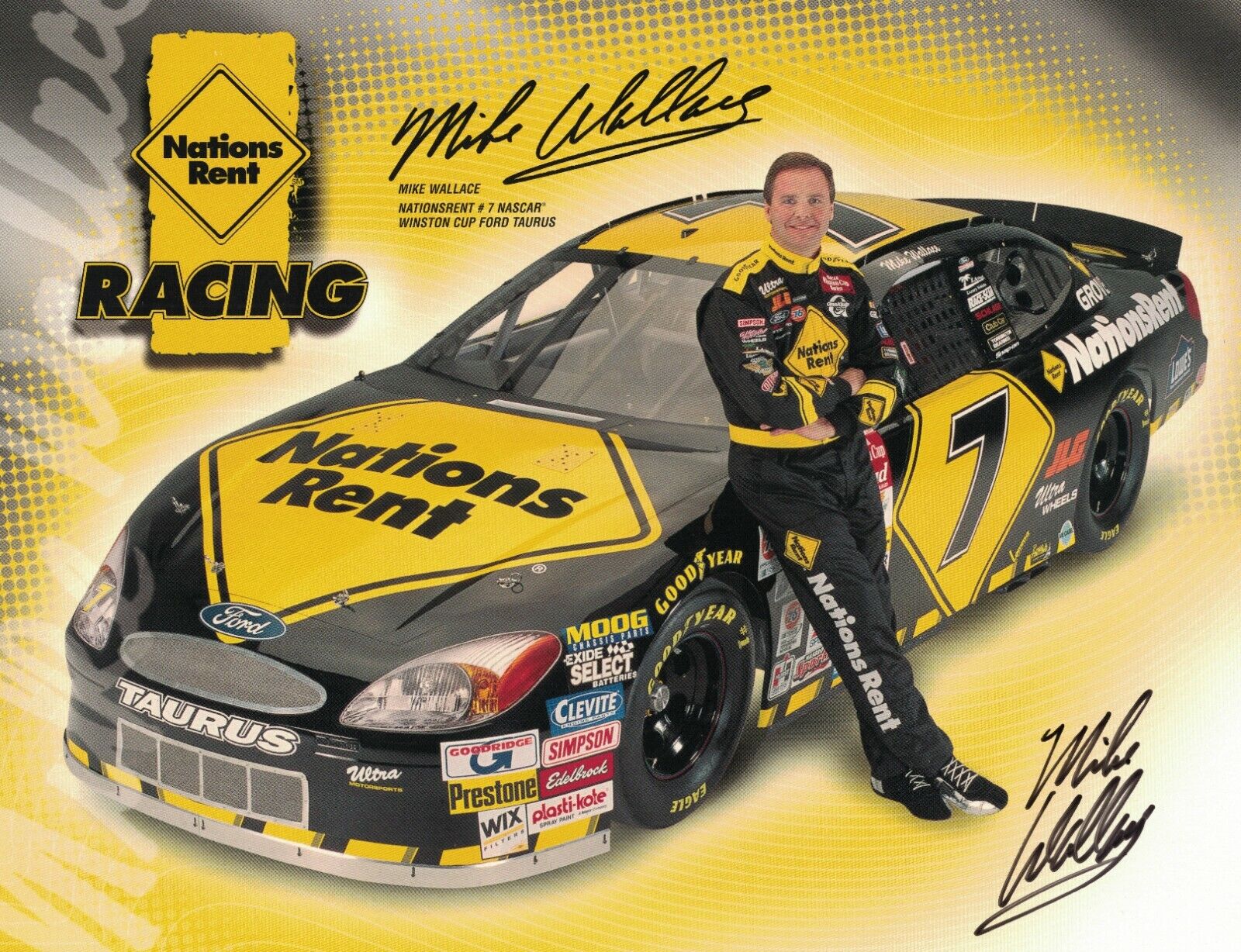 Mike Wallace Signed Autographed 8 x 10 Photo Poster painting Nascar Driver