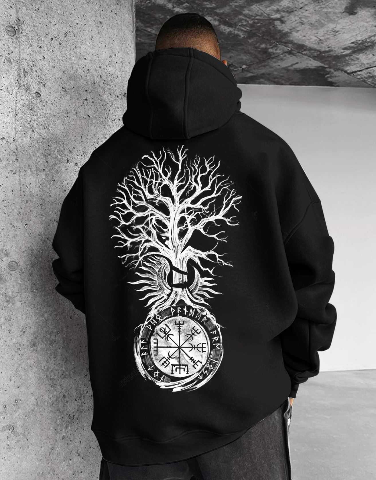 Viking Life Tree Totem Hoodie / TECHWEAR CLUB / Techwear