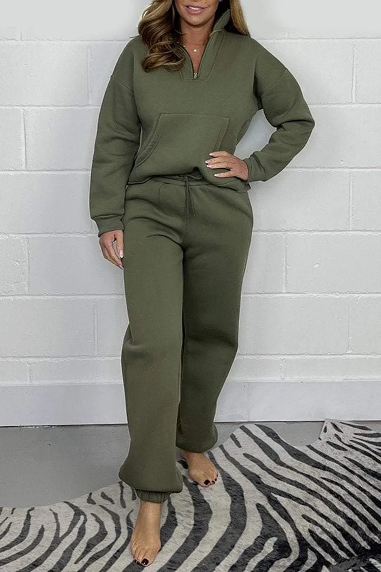 Women's Zip Neck Sweatshirt Sportswear