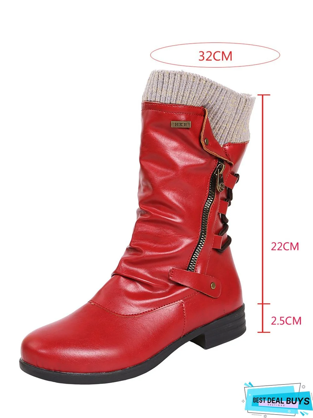 Vintage Yarn Panel Side Zip Flat Boots