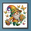 Peinture diamant de forme spéciale de gnome de fleur-30*30cm