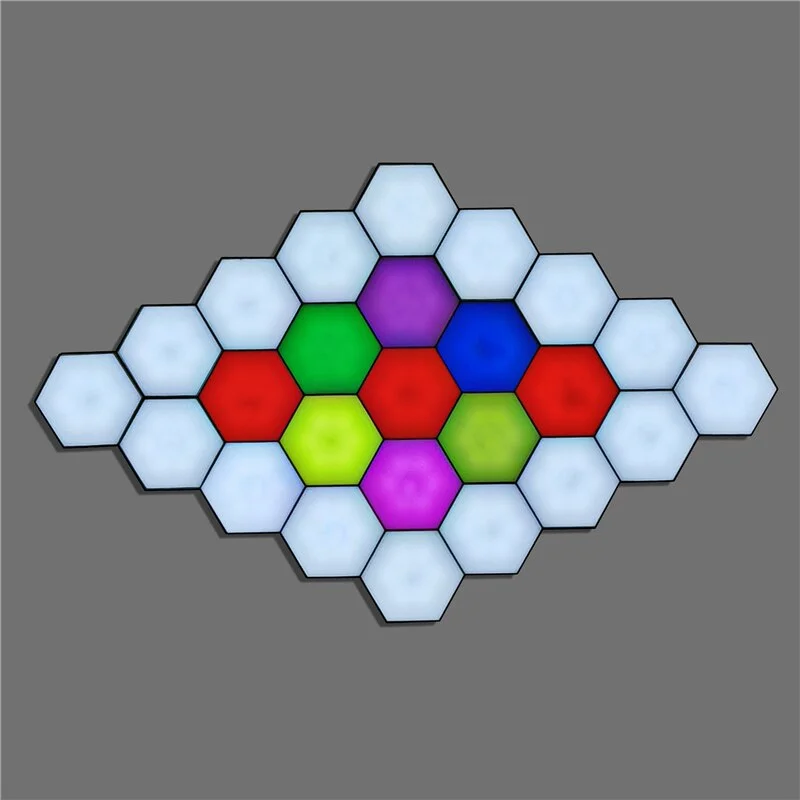 Modern RGB Night Light Quantum Modular Sensitive Lamp Hexagon DIY Touch Lamp Home Decor  Bedside Lamp Atmosphere Light Lighting