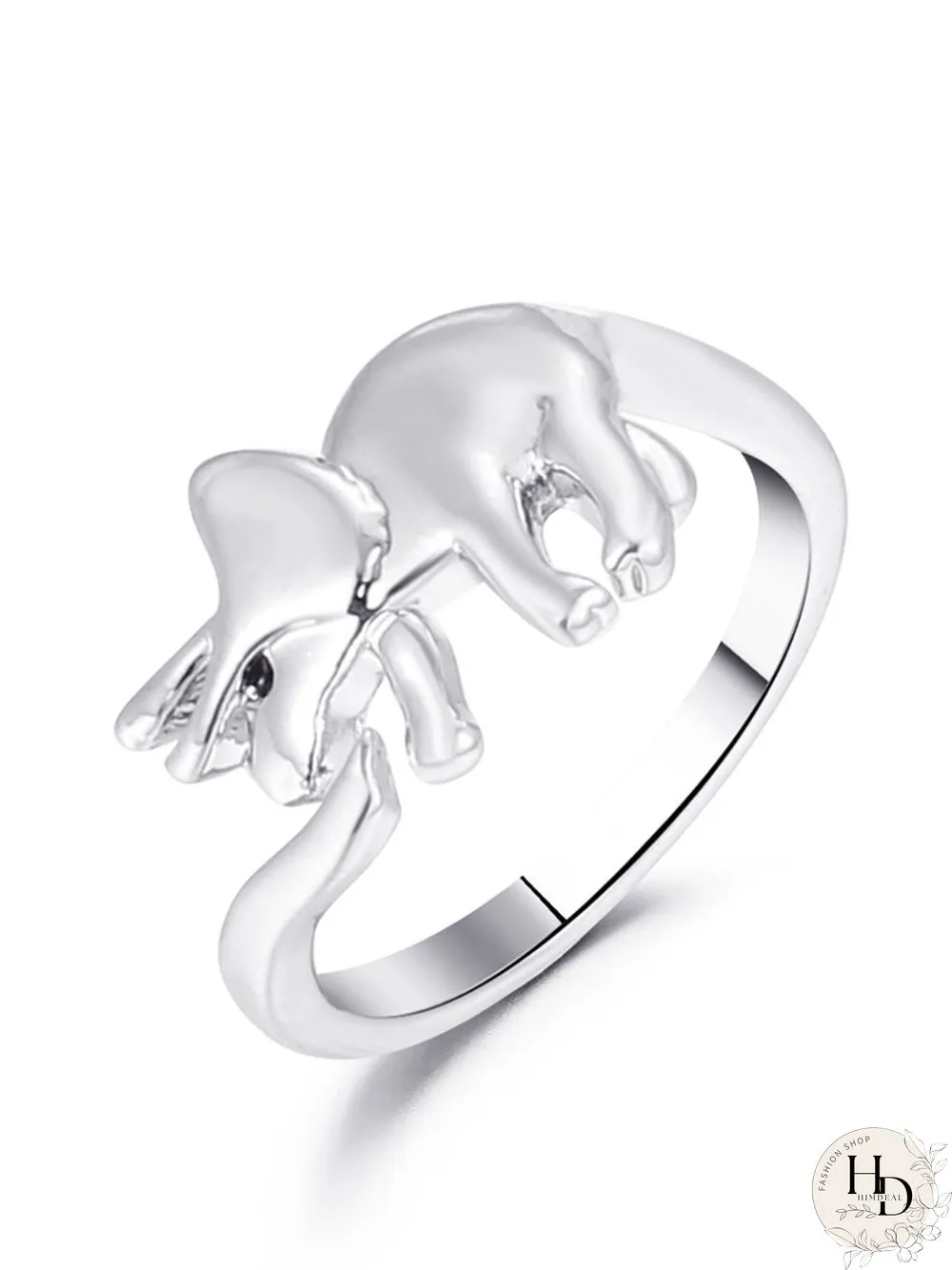 Metal Dinosaur Open Ring