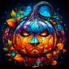 Diamond Painting -DIY Round Drill Odd Pumpkin Stained Glass