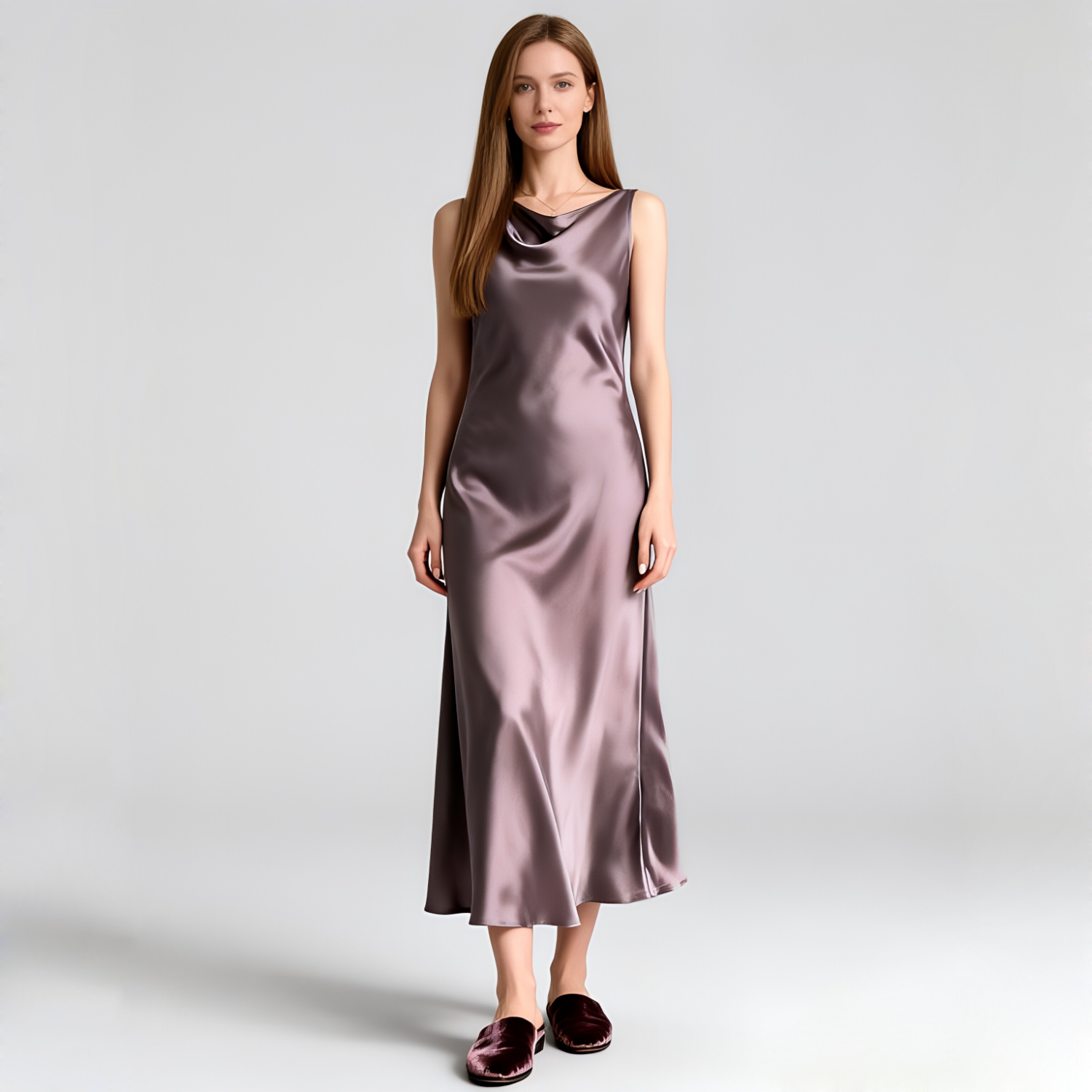 22MM 100% Mulberry Silk Dress Cowl Neck Sleeveless REAL SILK LIFE