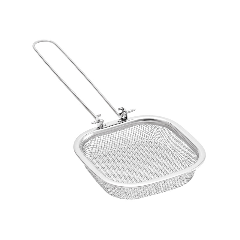 SP SAUCE304不锈钢捞勺 家用厨房捞面油炸沥油加厚过滤网折叠手柄漏勺