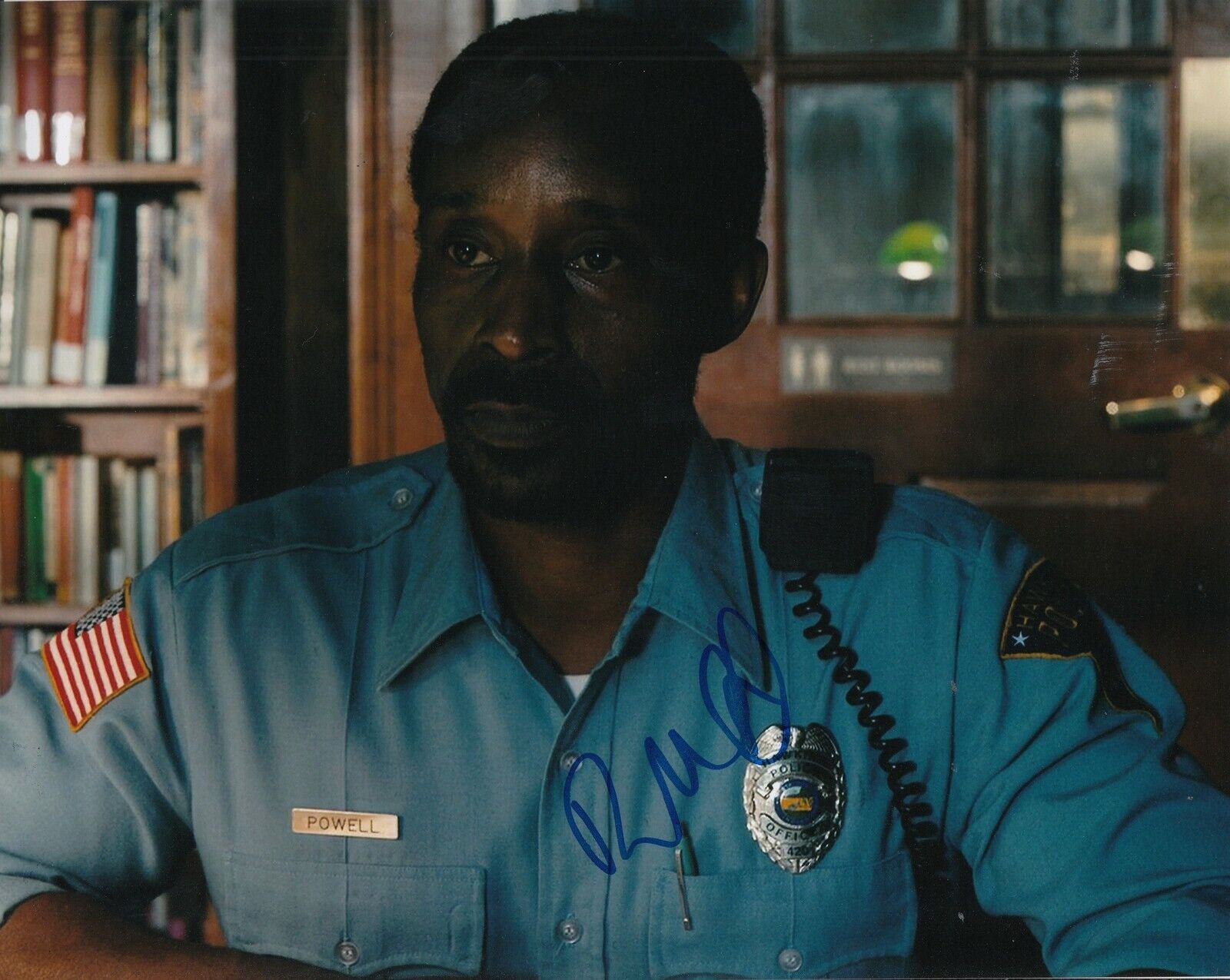 ROB MORGAN signed (STRANGER THINGS) TV SHOW 8X10 Photo Poster painting *Officer Powell* W/COA #2