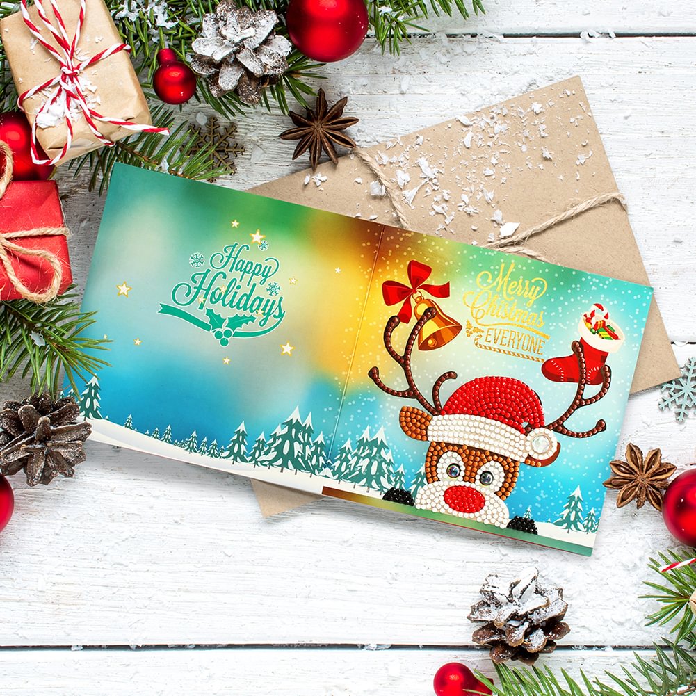 DIY Diamond Painting Christmas Card(15*15cm)