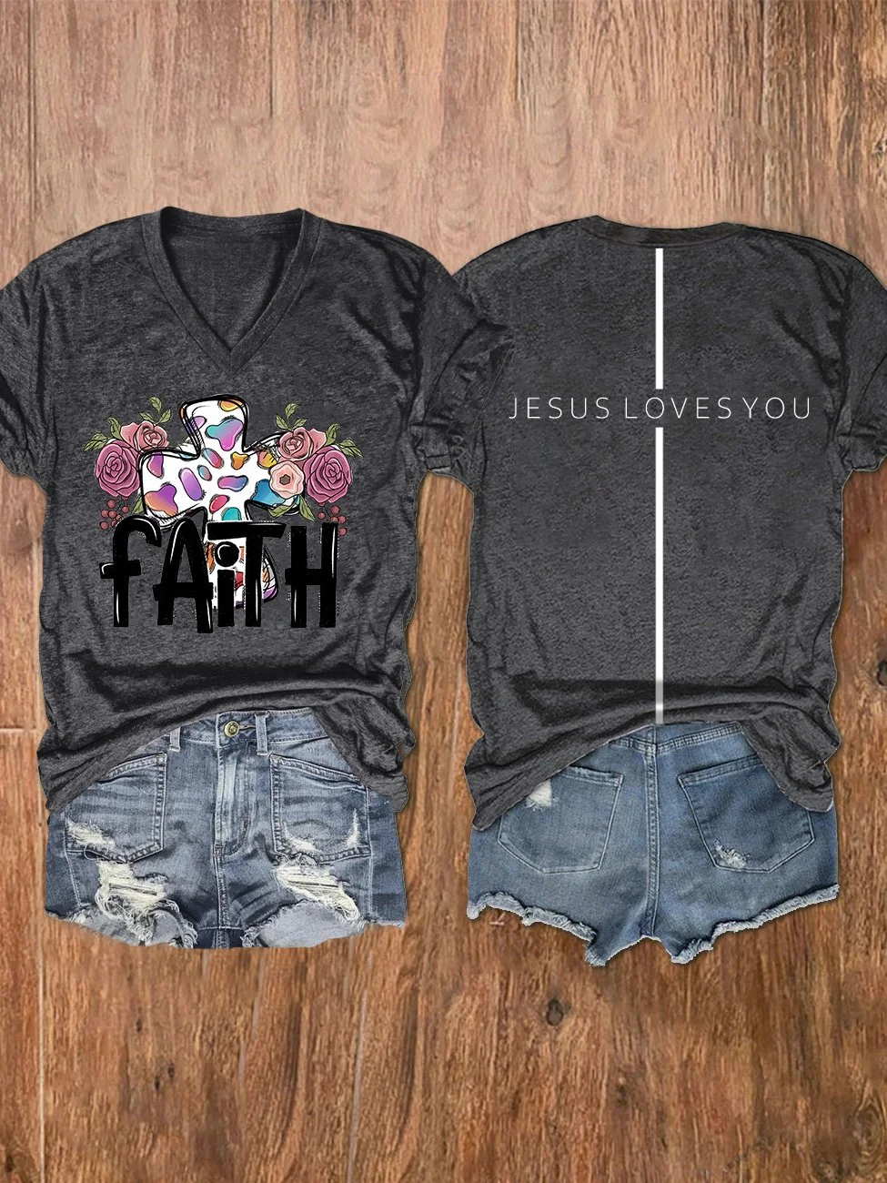 Women's Jesus Faith Printed Tee