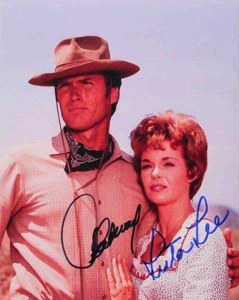 REPRINT - CLINT EASTWOOD - RUTA LEE Rawhide Signed 8 x 10 Photo Poster painting Poster