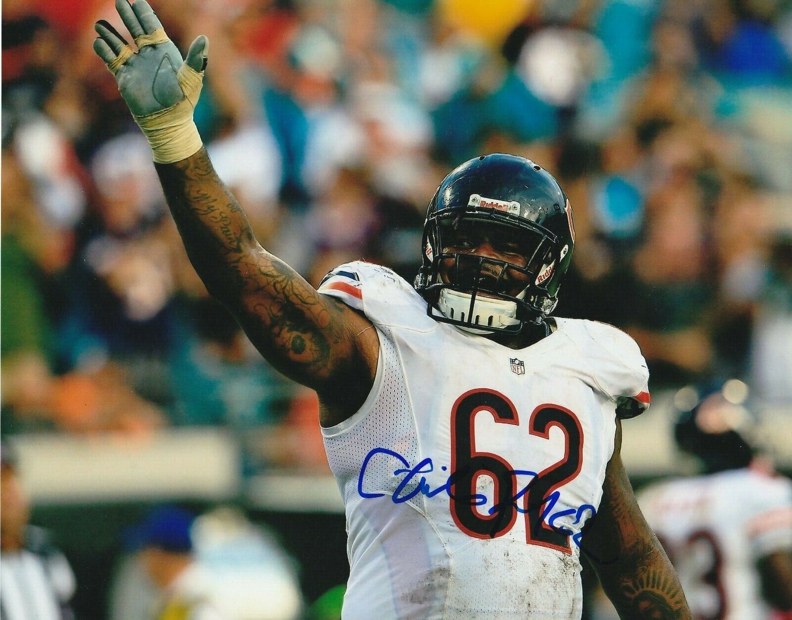 CHILO RACHAL Signed Chicago BEARS 8x10 Photo Poster painting + COA