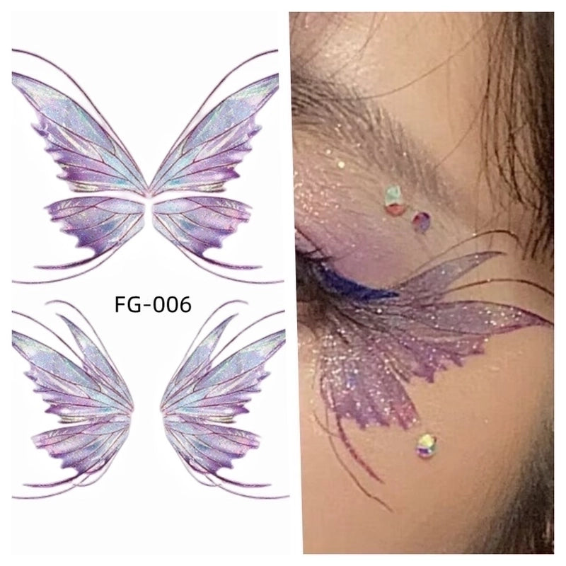 Lady Butterfly Pet Tattoos & Body Art 1 Piece
