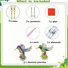 2PCS Spread-Winged Bird 5D DIY Diamond Painting Wind Chimes Suncatcher Kit Double Sided Diamond Art Kits Suncatcher with Crystal Pendant for Home Wall Window Decor Adults DIY Art Craft