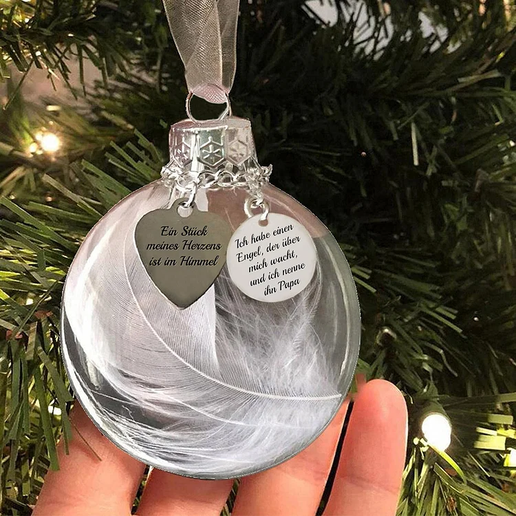 Kettenmachen Andenken Weihnachtsornament-Ein Stück meines Herzens ist im Himmel & Ich habe einen Engel, der über mich wacht-Weihnachtsgeschenk