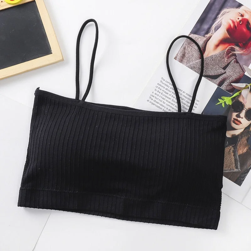 Women Cotton Underwear Tube Top Bra Ladies Thread Bra Comfort Tank Up Women Sports Bra Sexy Top Female Crop Top Sexy Lingerie