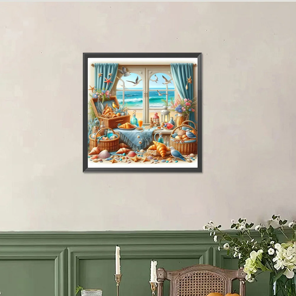 Diamond Painting - Full Round Drill - Sea View(Canvas|40*40cm)