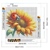 Tournesol et insecte-foret rond peinture diamant-30*30cm