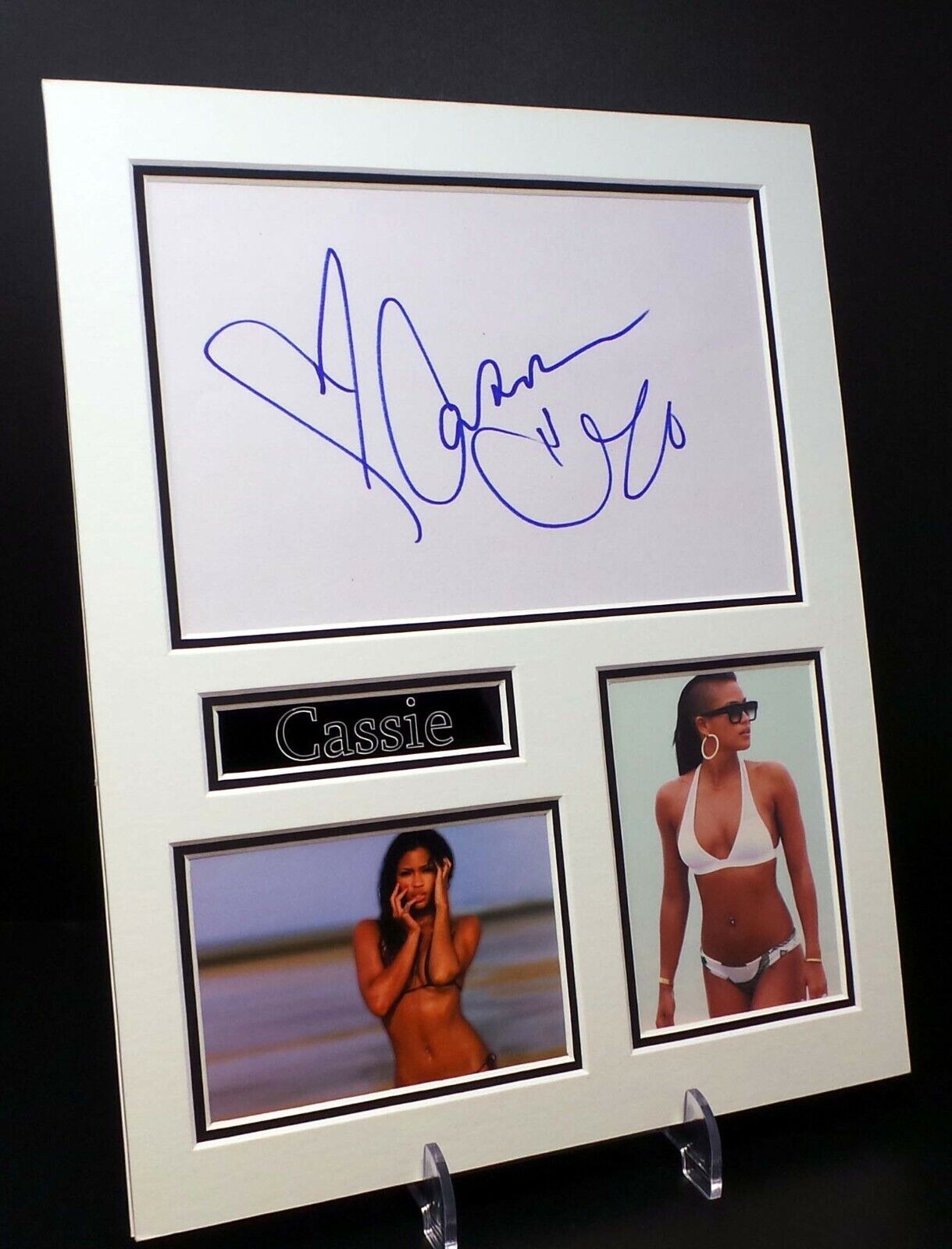 Cassie VENTURA Signed Mounted Photo Poster painting Display AFTAL COA Sexy Singer Model Glamour