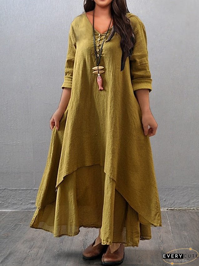Layered Casual Maxi Dress