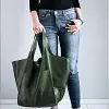 Sac fourre-tout en cuir surdimensionn&eacute;