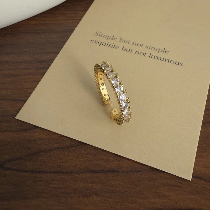 Hip-Hop Commute Geometric Copper Plating Open Rings