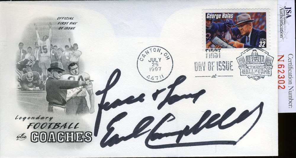 Earl Campbell Certified Jsa Fdc Authentic Autograph