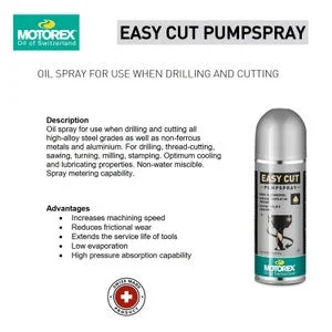 Pornhint Motorex Lubricating Easy Cut Pump Spray 250ml - Made in Switzerland - finest quality product