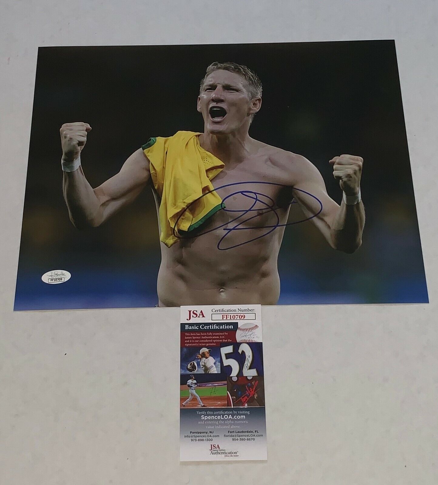 Bastian Schweinsteiger Bayern Munich signed Germany World Cup 11x14 Photo Poster painting 2 JSA